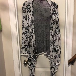 Black and white floral sweater